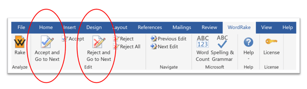 Circled Accept and Reject