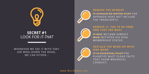 Writing Secret #1: Look for It-That