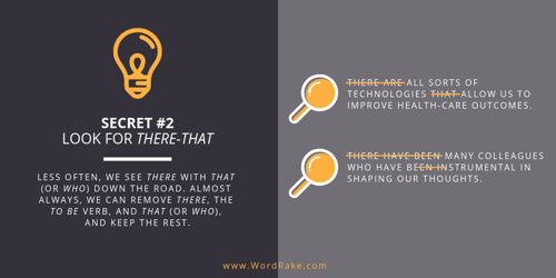 Writing Secret #2: Look for There-That