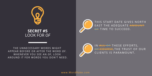 Writing Secret #5: Look for Of