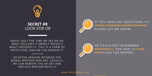 Writing Secret #8: Look for Or