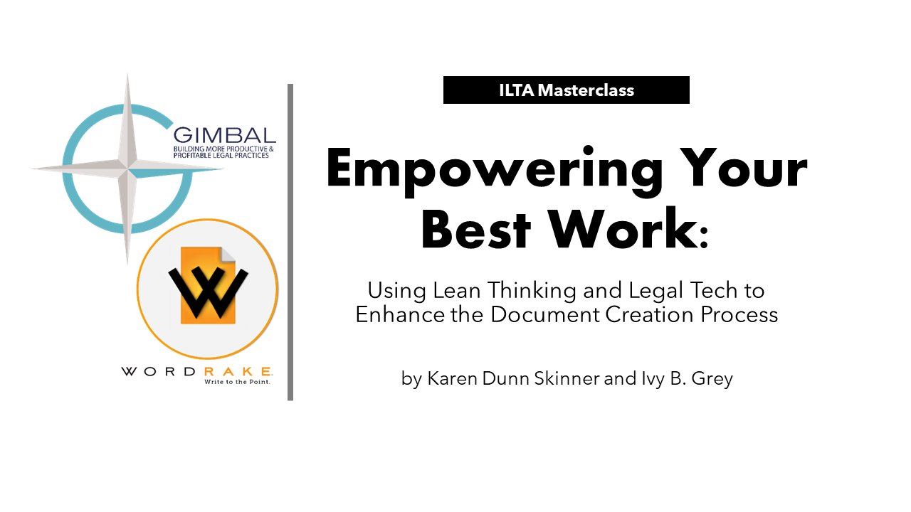 Using Lean Thinking and Legal Tech to Enhance the Document Creation Process