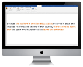 Mac screen with edit