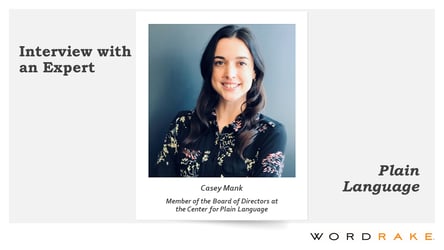 An Interview with Plain Language Leader Casey Mank