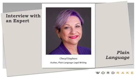 Plain Language Q&A with Cheryl Stephens
