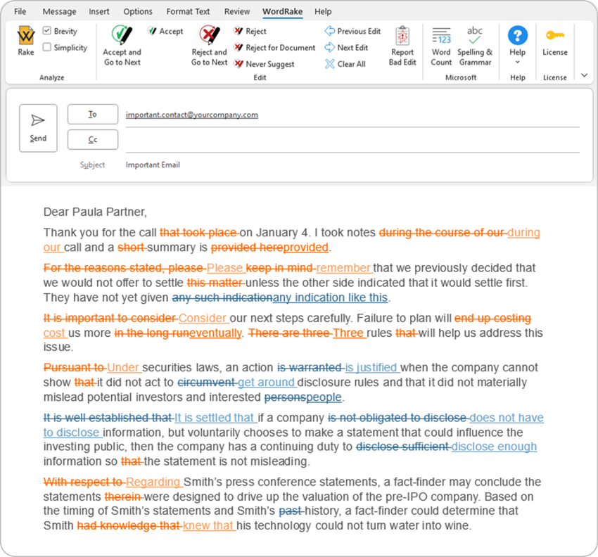 WR v5 Outlook Sample Email