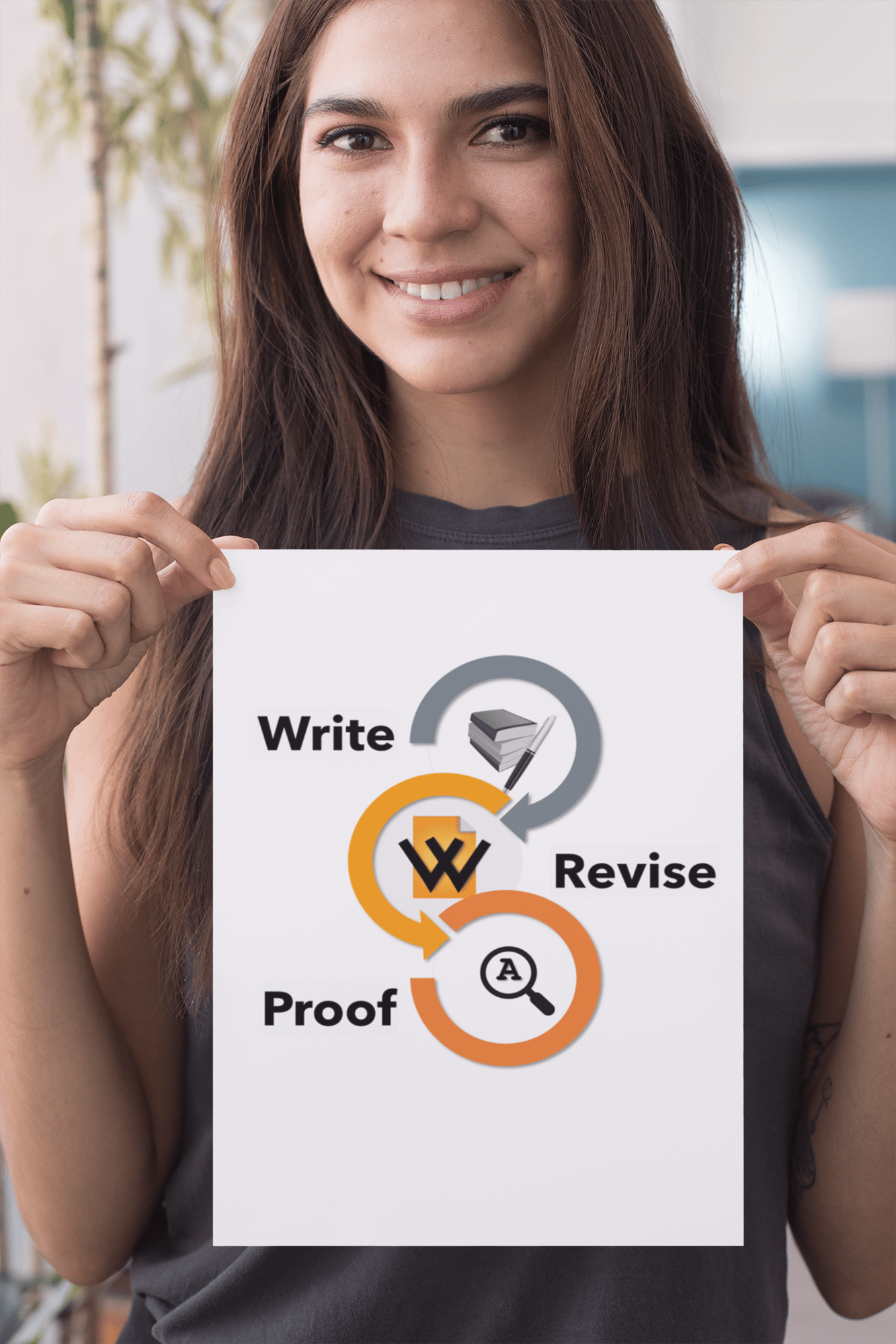 mockup-of-a-smiling-woman-holding-an-a4-flyer-with-both-hands-27359