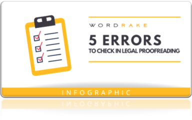 5 Errors to check in legal proofreading