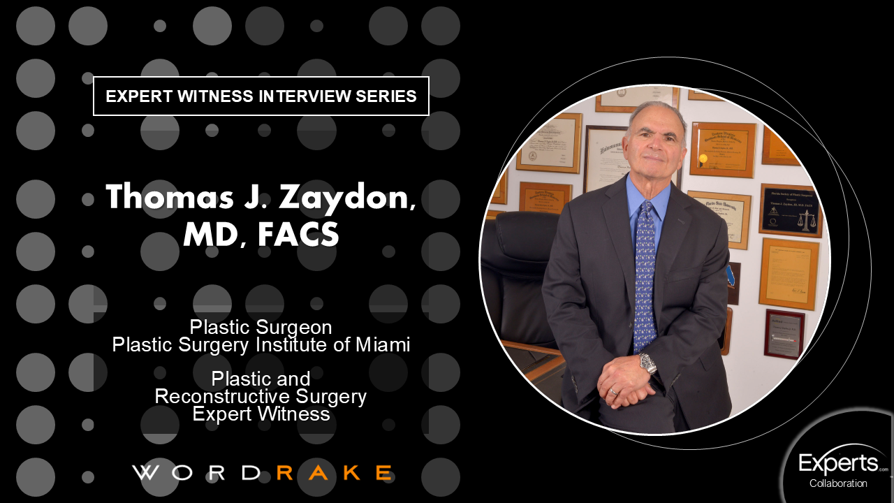 Dr. Thomas J. Zaydon Expert Witness Writing Interview Graphic