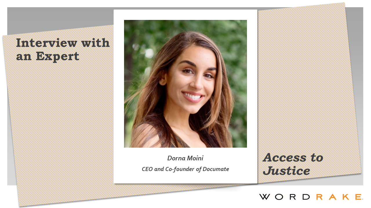 Polaroid Graphic of Dorna Moini, CEO of Documate - A2J Advocate