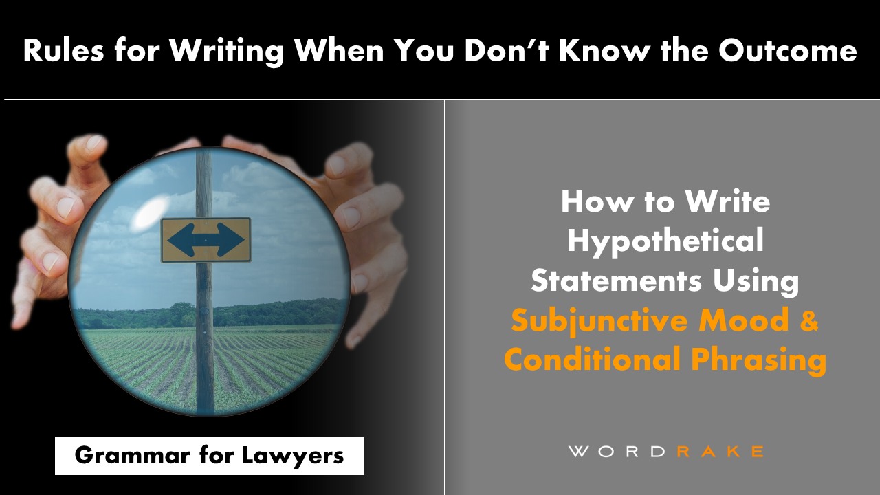 How to write hypothetical statements